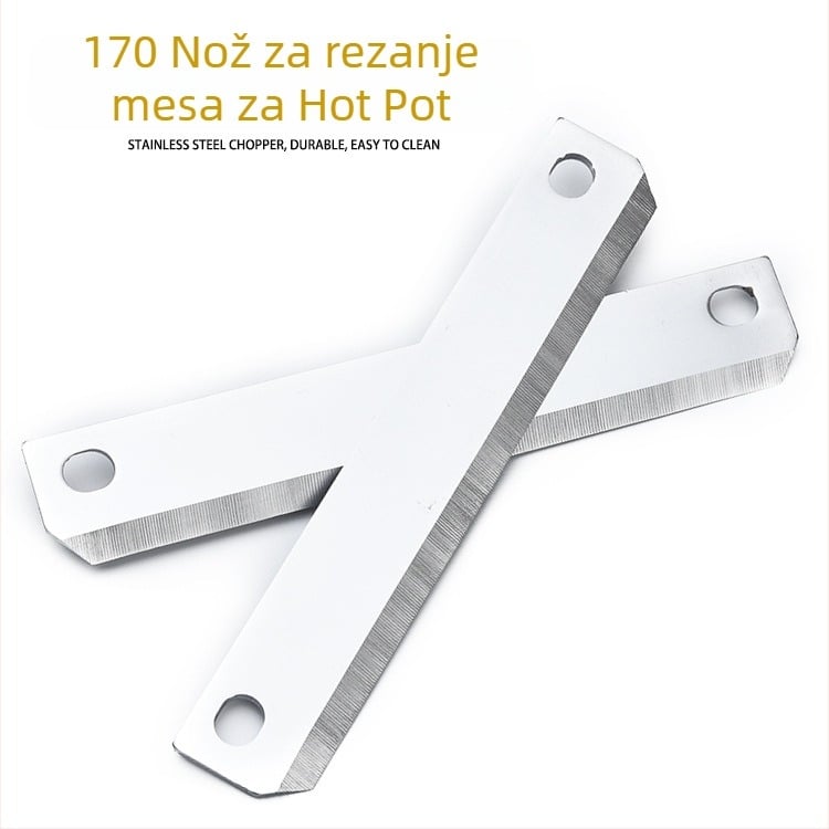 170 nehrđajući čelični nož za rezanje mesa za hot pot, za strojeve za preradu hrane, višenamjenski nož za rezanje govedine