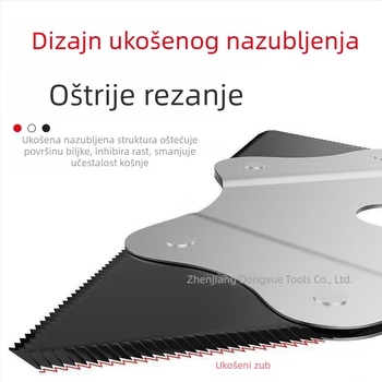 Prilagođena trokutasta zubasta oštrica za kosilicu, debeli mangan čelik