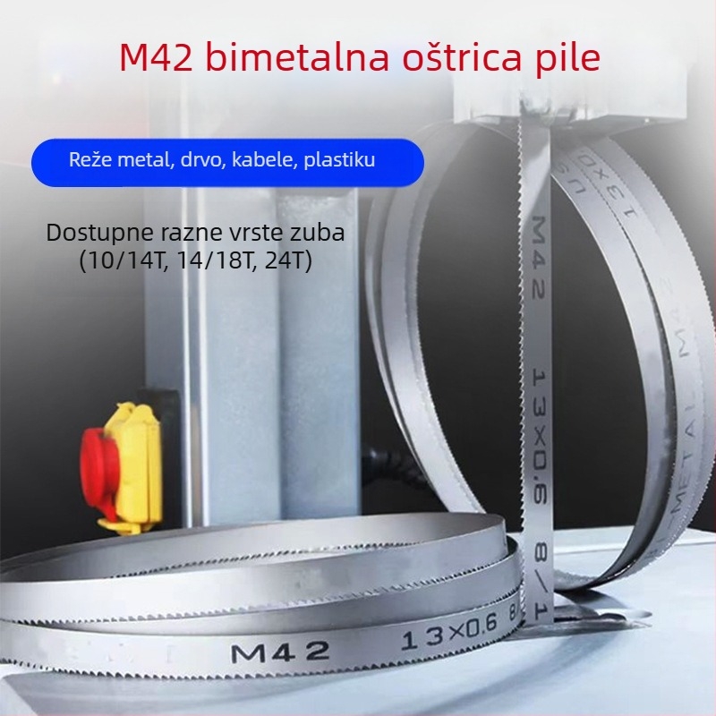 M42 bi-met Metna tračna pila, širine 13 mm i 19 mm, za rezanje metala i nehrđajućeg čelika u strojevima