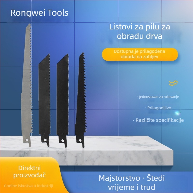 Set od 4 listova pila reciprocirajućeg tipa za rezanje drveta i metala