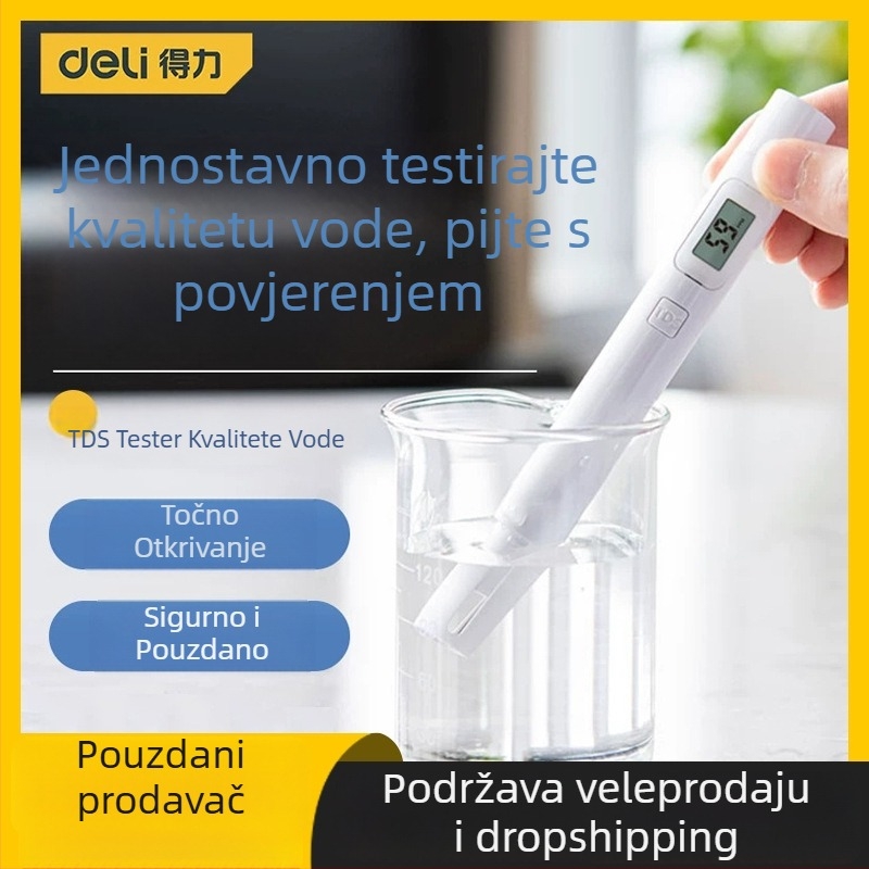 Deli TDS mjerač kvalitete vode – ručni tester za kućnu pitku vodu, model DL339012