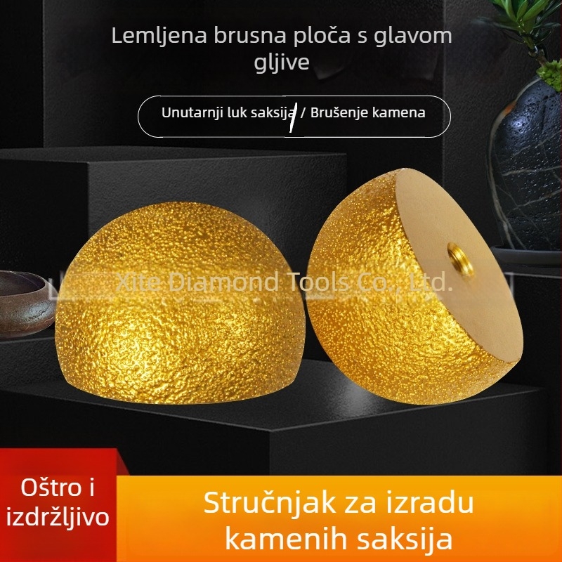 Dijamantski rubni kotač za kamen, šljunak i posude za cvijeće, s kapom glave gljive, za kutnu brusilicu, brušenje i poliranje