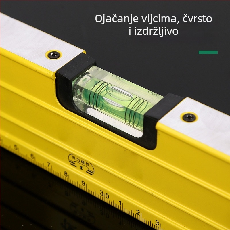 Aluminijski nivela s mjernom trakom za inženjerske primjene, visoka preciznost, višefunkcionalni, snažan magnet, debeo i tvrdi, za kućnu upotrebu