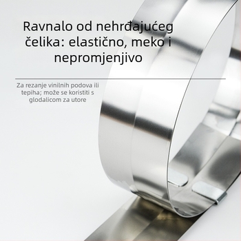 2 m nehrđajući čelični ravnalo za rezanje PVC podnih obloga i kože