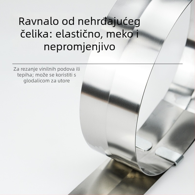 2 m nehrđajući čelični ravnalo za rezanje PVC podnih obloga i kože