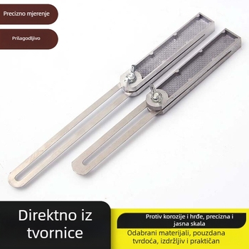 Prilagodljiva kutna mjera od aluminijske legure za građevinska mjerenja, drvodjeljski kutnik, višenamjenski mjerni alat