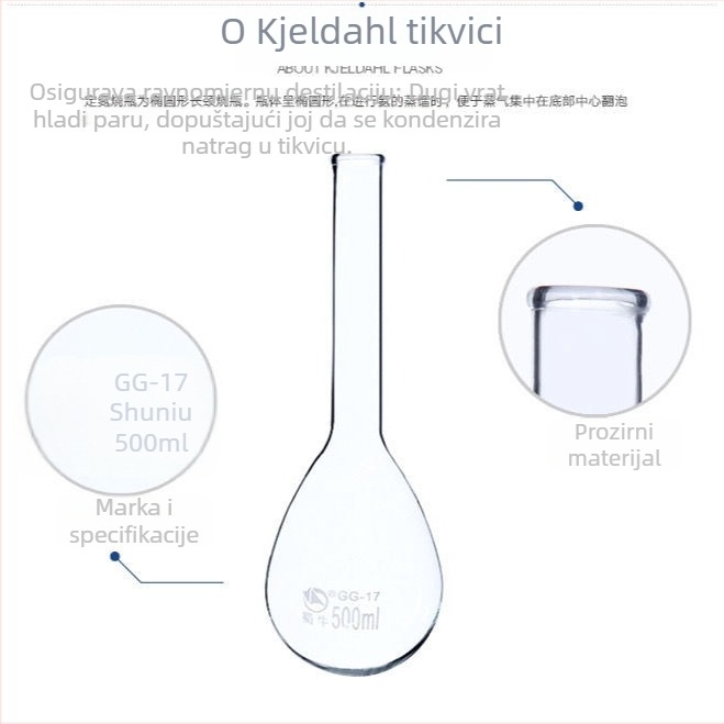 Shuniu azotna kolba, Kai stil, običan i standardan otvor, 100/250/500/1000 ml