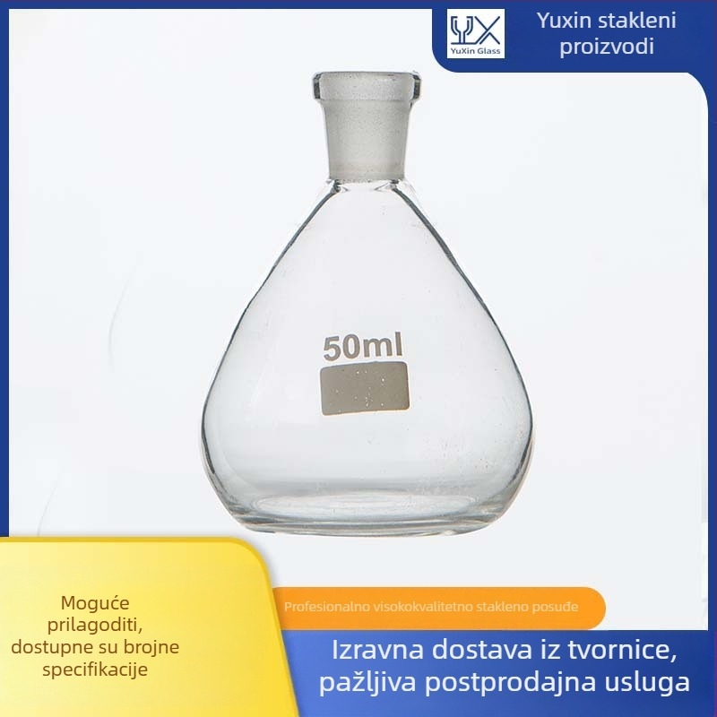 Stakleni piknometar, 5 ml, različite veličine, prilagođeno prema crtežu