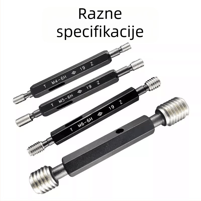 Set mjernih šupljih mjerača navoja Go/No-Go, M2–M12, 6H/7H
