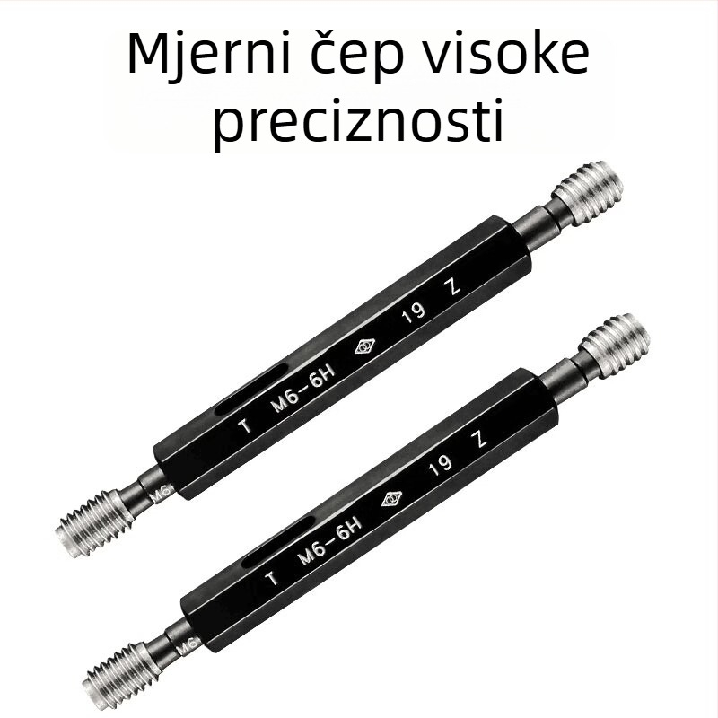 Set mjernih šupljih mjerača navoja Go/No-Go, M2–M12, 6H/7H