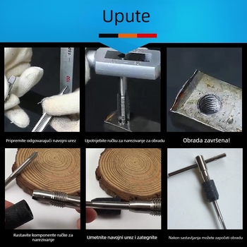 Set za navoj s ručnim metkom za metrčki navoj