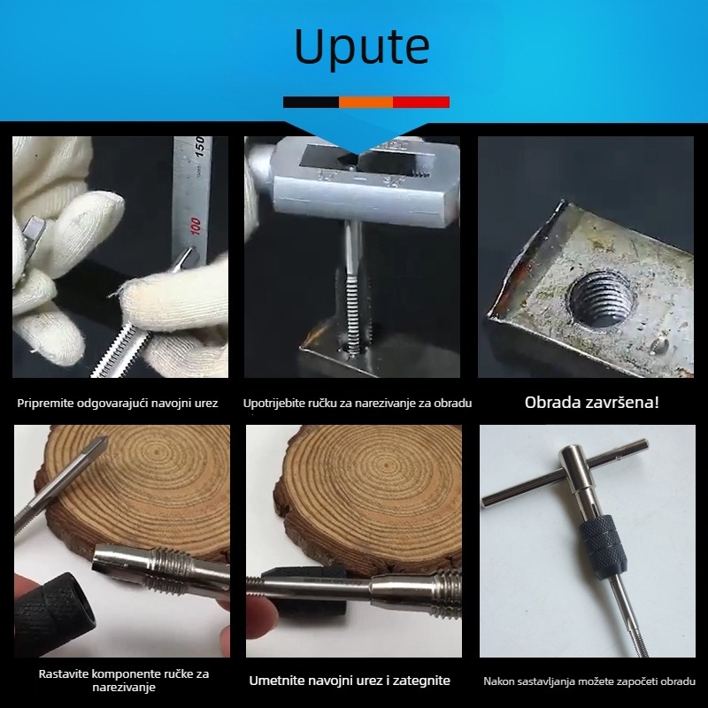 Set za navoj s ručnim metkom za metrčki navoj
