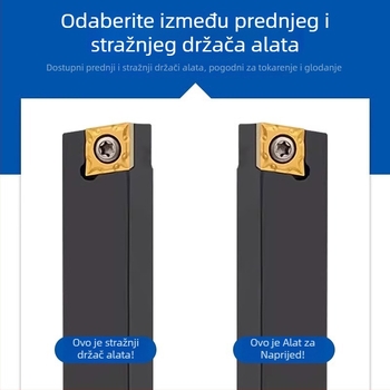 CNC cilindrični alat za tokarenje, držač s 90° dijamantnim čelom, produženi držač alata SCACL SCACR1212H09