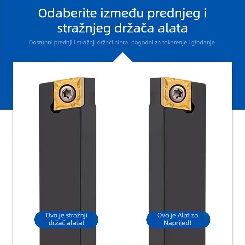 CNC cilindrični alat za tokarenje, držač s 90° dijamantnim čelom, produženi držač alata SCACL SCACR1212H09