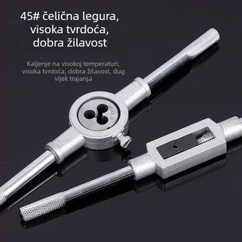 Set za navoj s ručnim ključenjem, čelik legura, metrički, 12/20/40 komada