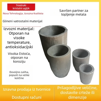 Grafitno-keramički tavic za taljenje bakra, aluminija, zlata, srebra, cinka i tin — mali tavic za metalurške testove