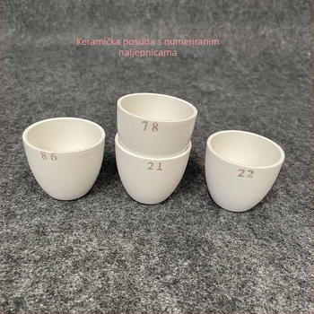 Numerirani keramički tavni lonci, 30 ml i 50 ml, s digitalnim oznakama – laboratorijski tavni lonci