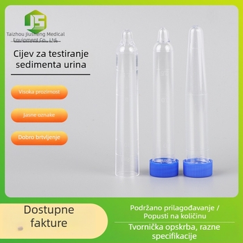 12 ml cijev za urinarnu sedimentu, s vijčanim poklopcem, plastična, konusno dno, graduirana za skupljanje urina