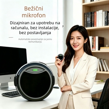 USB hub s više portova za računalo i prijenosno računalo, s klips mikrofonom za uredske sastanke i online nastavu