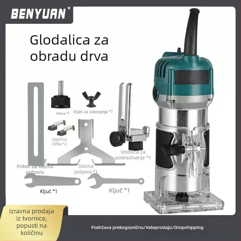 Drvna freza za završnu obradu rubova, prorezivanje i graviranje