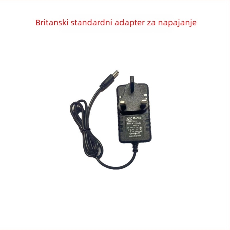 Napajanje britanskog standarda, tro-pinski utikač, izlazi 3V, 5V, 6V, 9V, 12V, 24V, 1–3A