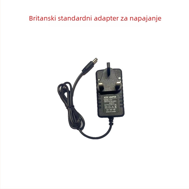 Napajanje britanskog standarda, tro-pinski utikač, izlazi 3V, 5V, 6V, 9V, 12V, 24V, 1–3A