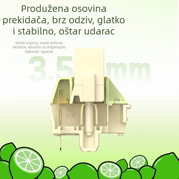 HiFi glatki linearni mehanički prekidači za tipkovnicu, prilagodljivi, Lemon prekidač