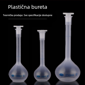 Polipropilenska volumetrička bočica 100 ml, 250 ml, 500 ml, s čepom, otporna na visoke temperature, debelih stijenkama
