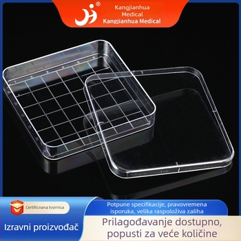 Plastične zdjelice Petri za kulturu stanica, prozirne i debele, jednokratne upotrebe