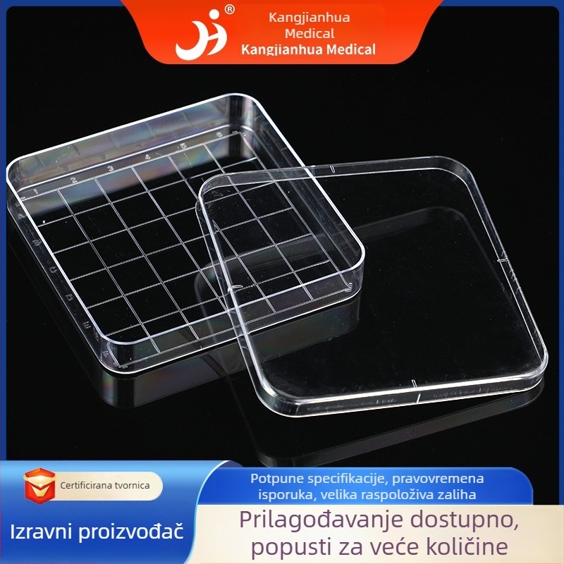 Plastične zdjelice Petri za kulturu stanica, prozirne i debele, jednokratne upotrebe