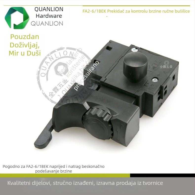 FA2-6/1BEK prekidač brzine bušilice pištolskog tipa, naprijed i nazad