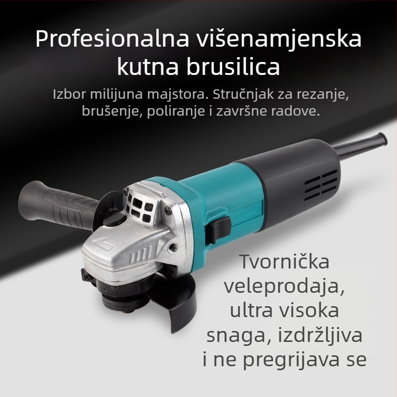 Priključna kutna brusilica s bakrenim motorom za rezanje, izradu kanala i brušenje keramičkih pločica