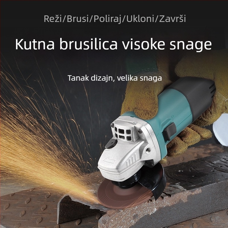 Priključna kutna brusilica s bakrenim motorom za rezanje, izradu kanala i brušenje keramičkih pločica