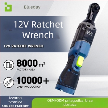 Električni 12V ratchet wrench s 90° glavom za montažu stage truss u uskim prostorima