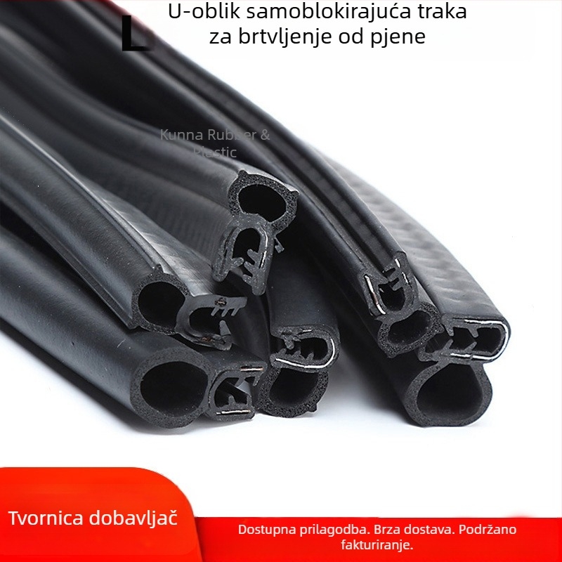 U-oblik traka od nitrilne gume za ormariće i električne kućišta, prašno- i vodootporno, otpornost na udarce i abraziju