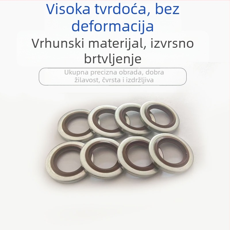 Jastu od fluor-kaučuka prema britanskom standardu, s fiksiranim jezgrom i prstenom za brtvljenje spojeva
