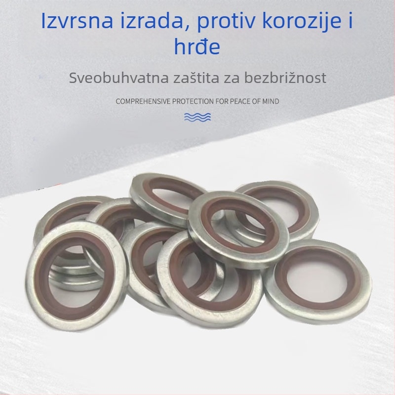 Jastu od fluor-kaučuka prema britanskom standardu, s fiksiranim jezgrom i prstenom za brtvljenje spojeva