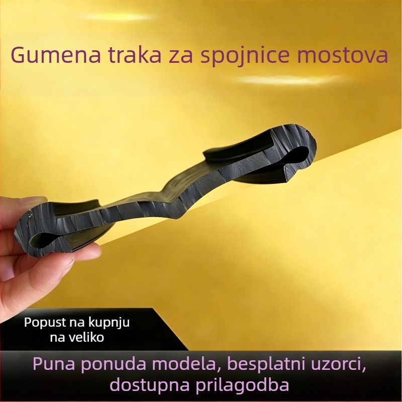 Gumena traka za proširni spoj na autocestnom mostu, tip C/D40/60/80, vodootporna brtva