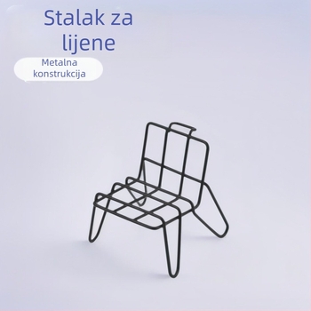Stojalo za telefon od čistog metala s prilagodljivom podrškom, minimalistički dizajn od željeza