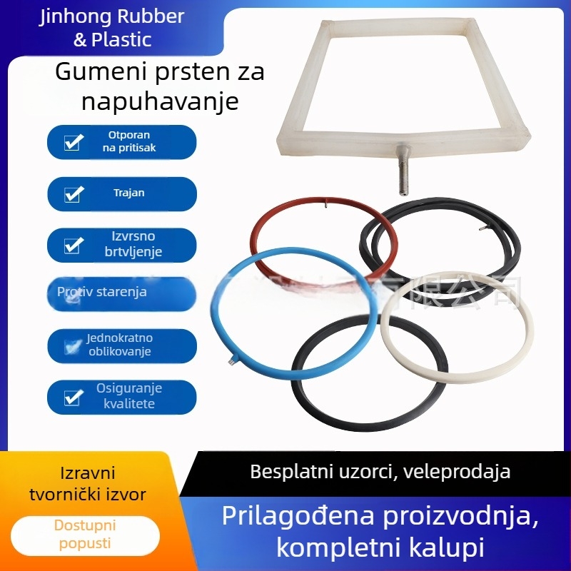 Okrugli silikonasti napuhujući prsten za zaptivanje, otporan na habanje