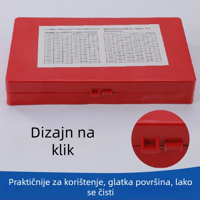 Sapei 419-djelni metricki O-prsten set za reparacije, nitril gumene brtve, različite veličine, otporne na ulje, otporne na habanje, otporne na visoki tlak