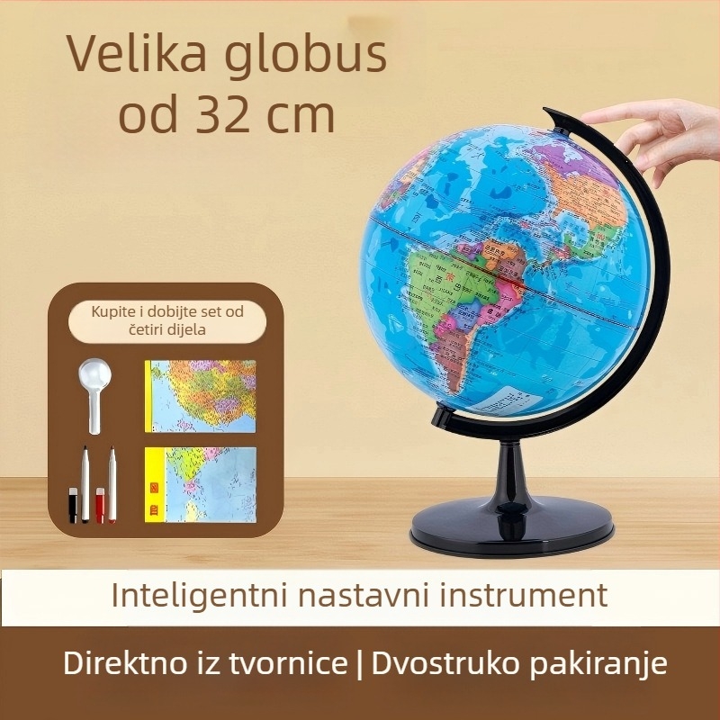32 cm globus s kartom Kine i političkim regijama – edukativni alat za geografiju za djecu