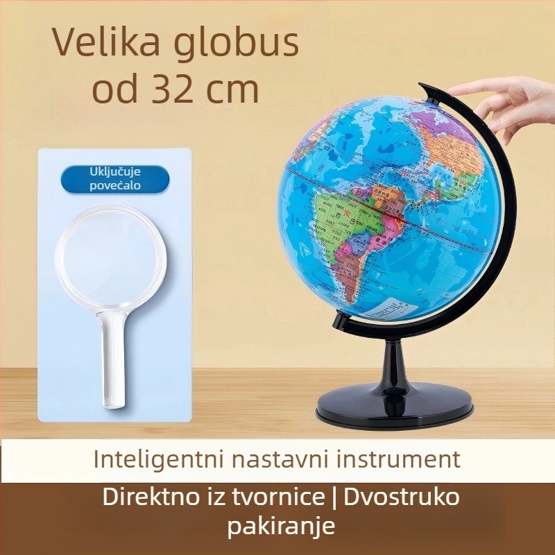 32 cm globus s kartom Kine i političkim regijama – edukativni alat za geografiju za djecu