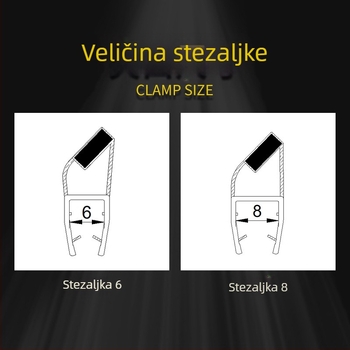 Traka za brtvljenje staklenih vrata 90/180 stupnjeva s magnetskom vodnom barijerom za kupaonicu