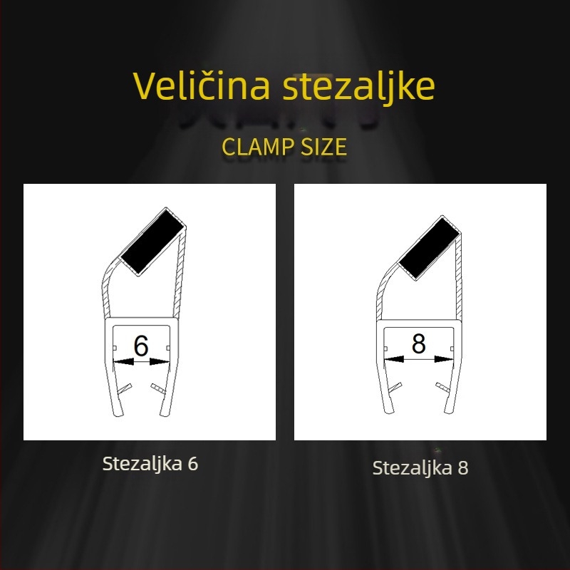 Traka za brtvljenje staklenih vrata 90/180 stupnjeva s magnetskom vodnom barijerom za kupaonicu