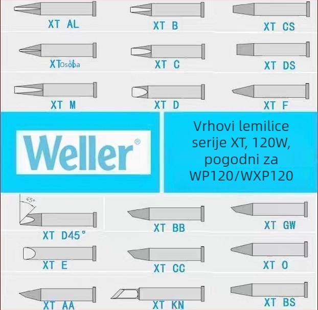 Weller XT vrh lemilice, 120W, kompatibilan s WP120, WXP120, WT1010H, WX1