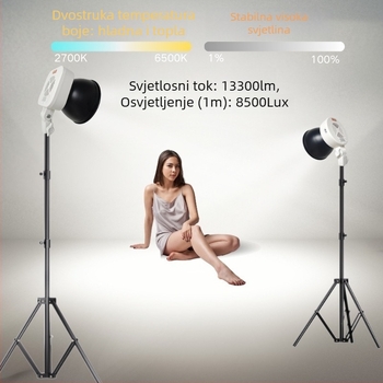 150W ručna rasvjetna svjetiljka za popunjavanje svjetla, prijenosna s mekim svjetlom za video snimanje, snimanje na otvorenom i unutarnju fotografiju