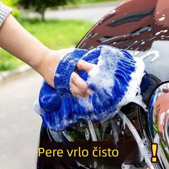 Set za pranje automobila: spužva, rukavice za čišćenje od 100% pamuka i snažna četka za čišćenje