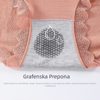 Plus-size žene bezšivne gaćice s visokim strukom, prozračne, udobne, ultra elastične.