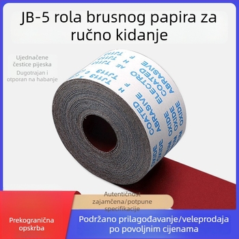 JB-5 SiC abrazivna tkanina za čišćenje metala, uklanjanje hrđe i poliranje namještaja i drva (95/115 mm × 1,0 m)